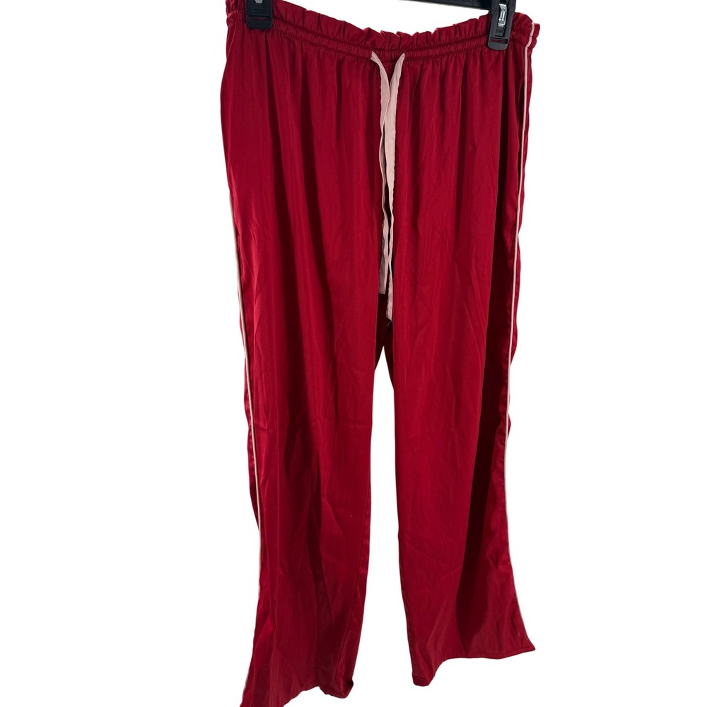 Victoria's Secret Red Satin Pajama Pants Lounge Sleepwear Vintage‎ Womens Medium